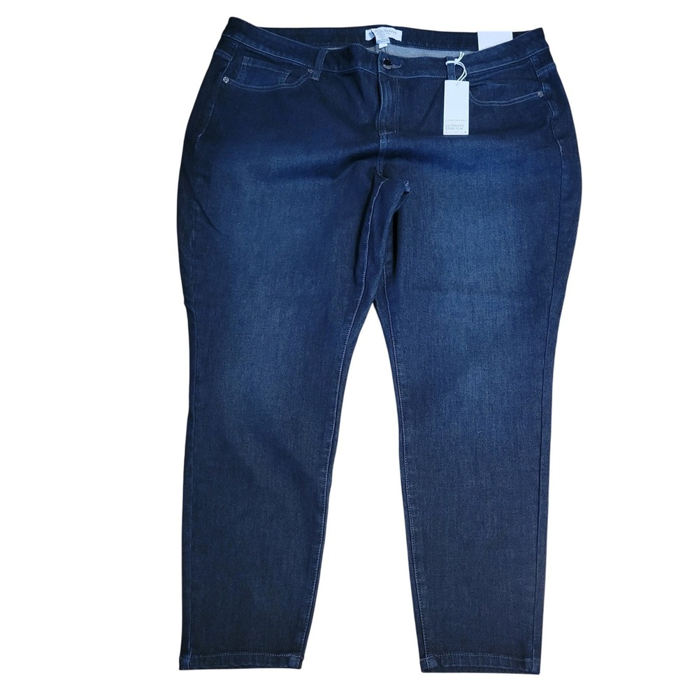 Lane Bryant Skinny Jeans Womens 22R Dark Blue NEW Ultimate Stretch High Rise